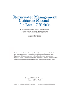 Stormwater Guidance Manual for Local Officials, Intro And