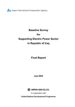 Baseline Survey for Supporting Electric Power Sector in Republic of Iraq