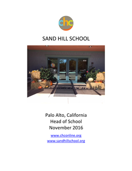 Palo Alto, California Head of School November 2016