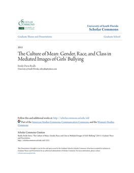 The Culture of Mean: Gender, Race, and Class in Mediated Images Of