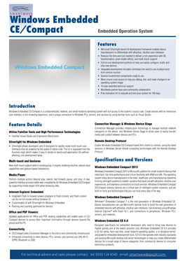 Windows Embedded CE/Compact Embedded Operation System