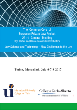 The Common Core of European Private Law Project 23-Rd General Meeting