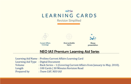 NEO IAS Premium Learning Aid Series