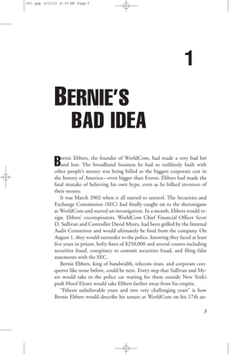 Bernie's Bad Idea