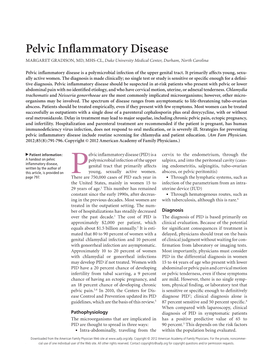 Pelvic Inflammatory Disease (PID)