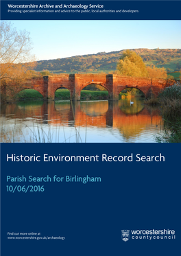 Historic Environment Record Search