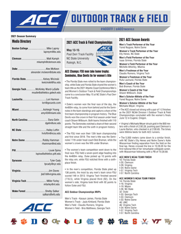 Media Directory Finish Lines NC State Welcomes ACC Championships