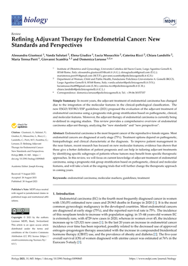 Refining Adjuvant Therapy for Endometrial Cancer