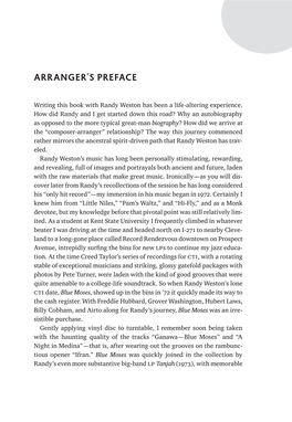 Arranger's Preface