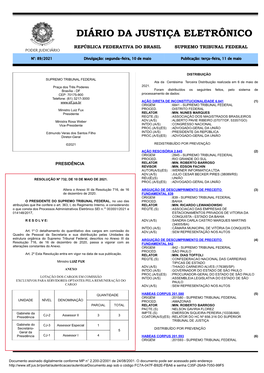 Diário Da Justiça Eletrônico