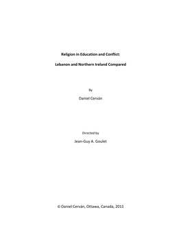 Religion in Education and Conflict