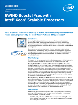 6WIND Boosts Ipsec with Intel® Xeon® Scalable Processors