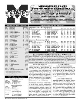 Arkansas Game Notes.Qxd