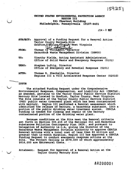 Flrzooool UNITED STATES ENVIRONMENTAL PROTECTION AGENCY REGION ZZZ 841 Chestnut Building Philadelphia, Pennsylvania 19107-4431