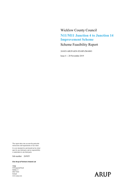 Wicklow County Council N11/M11 Junction 4 to Junction 14 Improvement Scheme Scheme Feasibility Report