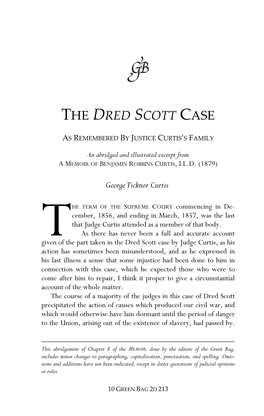 The Dred Scott Case