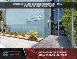 5735 Melrose Avenue Los Angeles, Ca 90038 Private