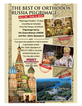 BEST of ORTHODOX RUSSIA – May 24-June 04 , 2015
