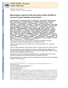 NIH Public Access Author Manuscript Nat Genet