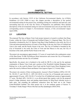Chapter 2 Environmental Setting 2.1 Location