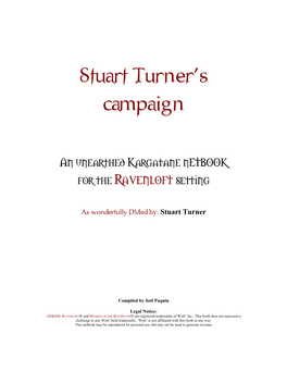 About Stu's Ravenloft Campaign