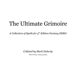 The Ultimate Grimoire