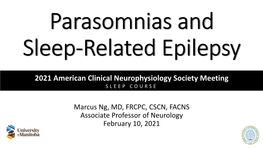 Seizures in the Sleep Laboratory