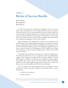 Review of Survivor Benefits