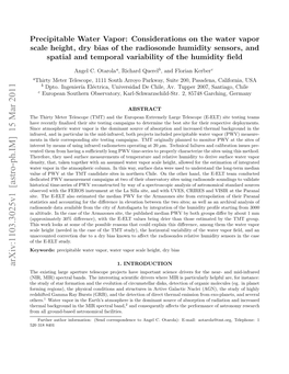 Considerations on the Water Vapor Scale Height, Dry Bias of The