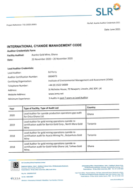 Auditors Credential Form 2021
