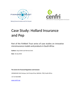 Hollard Insurance and Pep