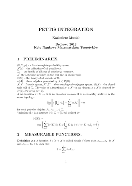 Pettis Integration