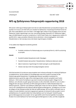 Rapport NFS Fiskeprosjekt 2018.Pdf