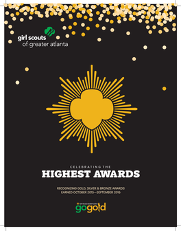 Girl Scouts of Greater Atlanta's 2017 Gold Award Yearbook