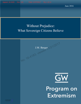 Without Prejudice: What Sovereign Citizens Believe