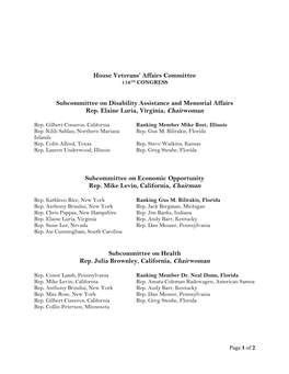 Committee on Veterans' Affairs