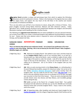 Sunglow Adventure Itinerary.Pdf