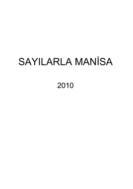 Sayilarla Manisa