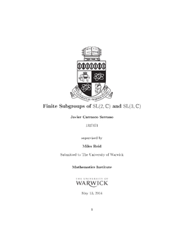 Finite Subgroups of SL(2,CC)