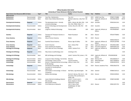 Official Booklist 2019-2020 University of Texas Mcgovern Medical School