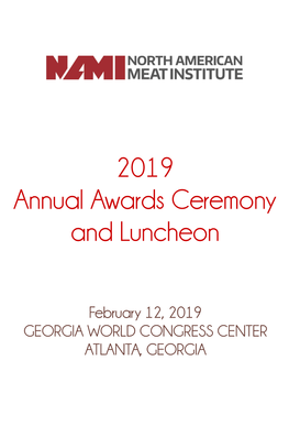 Annual Awards Ceremony and Luncheon