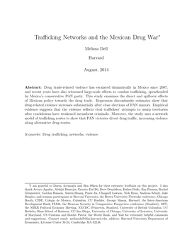 Trafficking Networks and the Mexican Drug