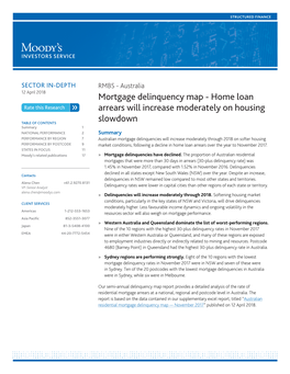 Mortgage Delinquency Map - Home Loan Arrears Will Increase Moderately on Housing