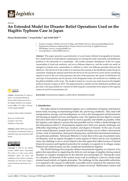 An Extended Model for Disaster Relief Operations Used on the Hagibis Typhoon Case in Japan