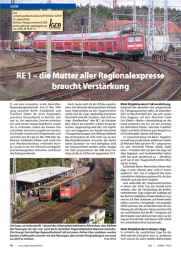 RE 1 – Die Mutter Aller Regionalexpresse Braucht Verstärkung