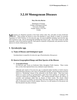 3.2.10 Monogenean Diseases - 1