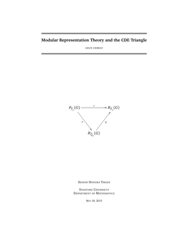 Modular Representation Theory and the CDE Triangle