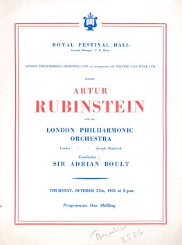 RUBINSTEIN with The