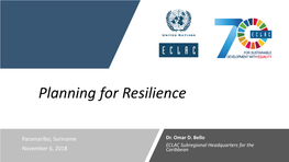 Planning for Resilience