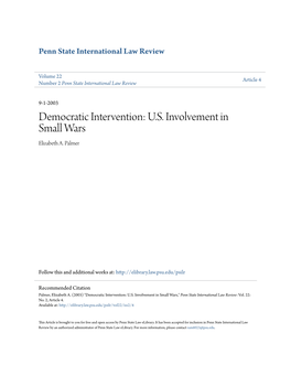 Democratic Intervention: U.S